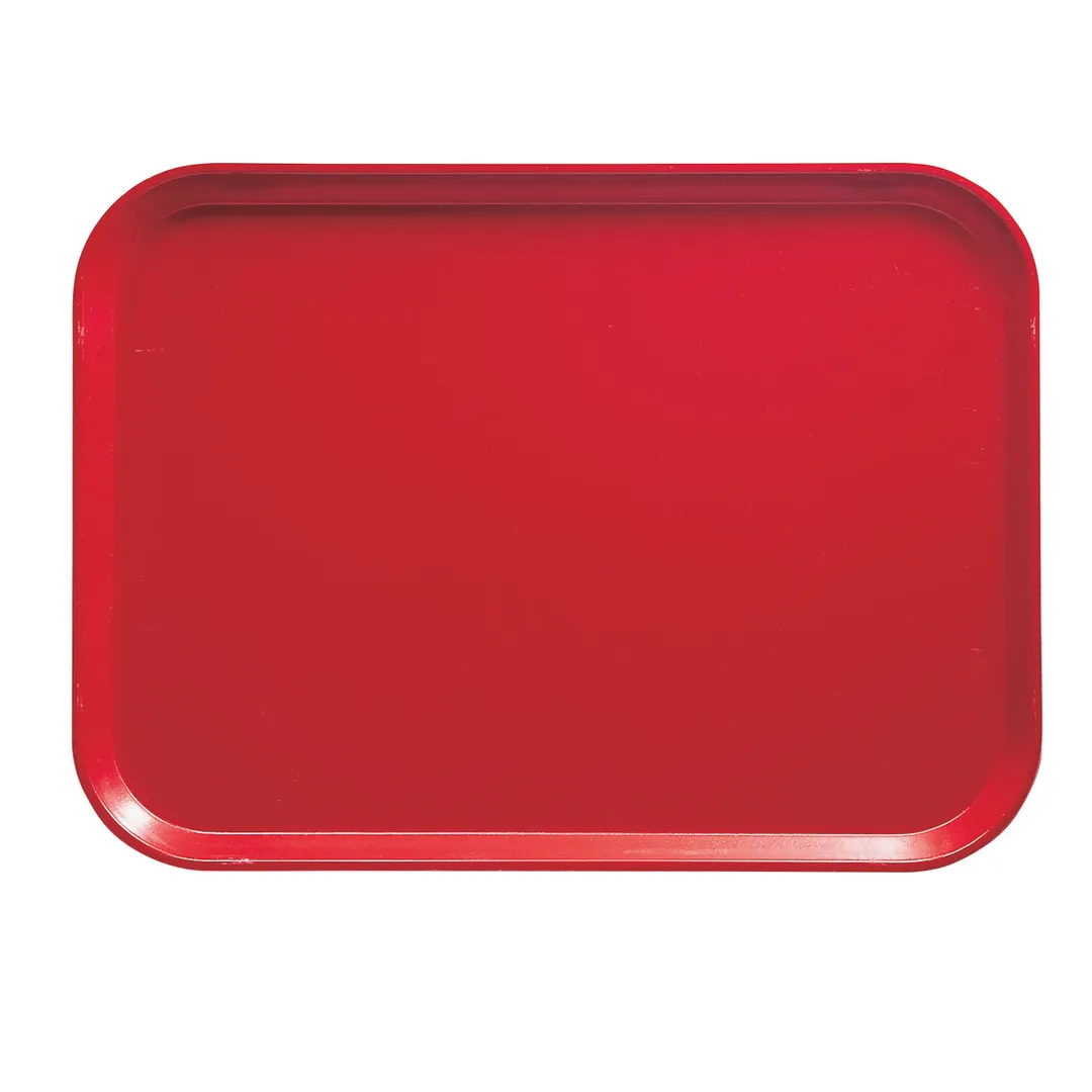 Cambro 1216510 Camtray Rectangular Tray, 12" x 16-5/16" Fiberglass, Signal Red, Dishwasher Safe, NSF