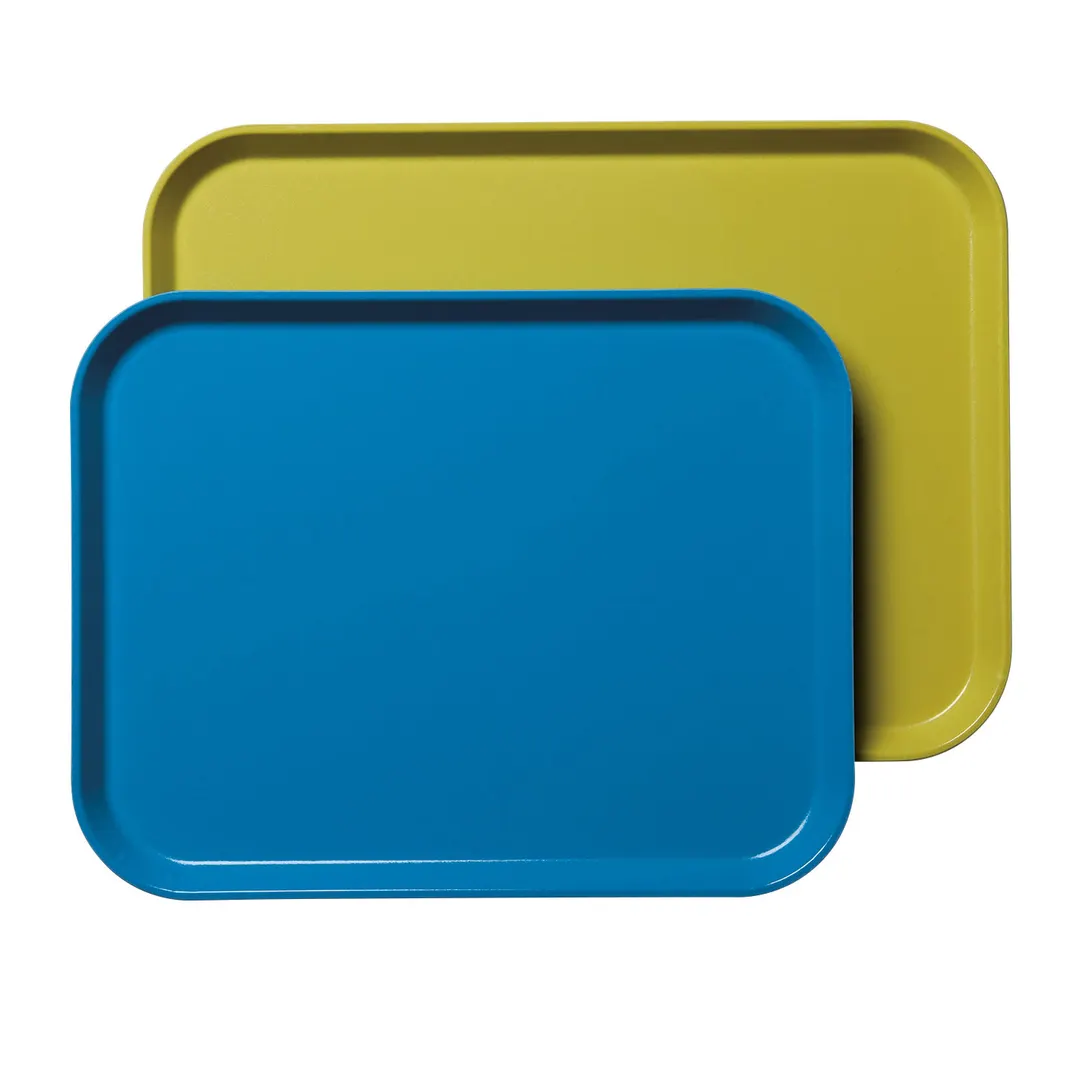 Cambro 1216CL142 Camlite Tray – 12" x 16-5/16" Fiberglass Blue, Dishwasher Safe, NSF, Made in USA