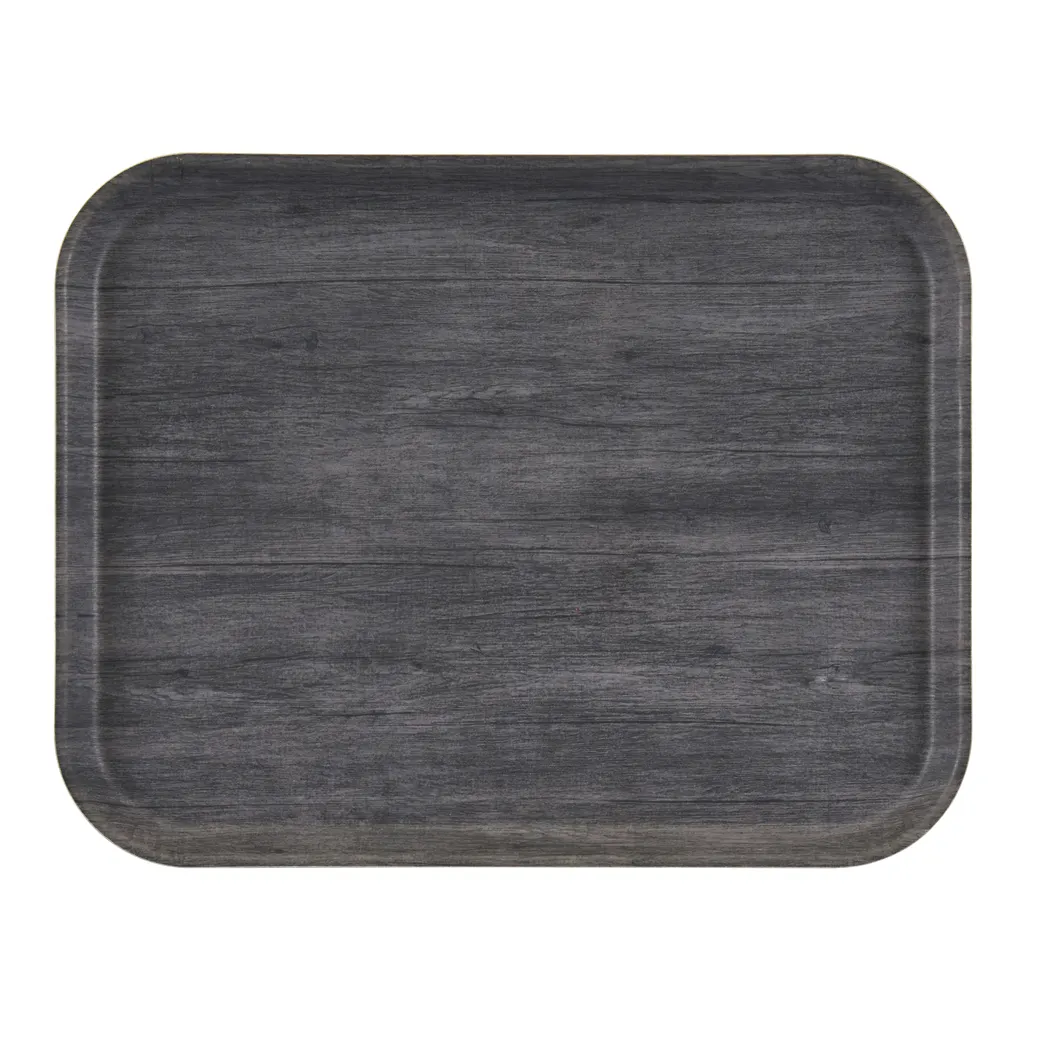 Cambro 1216DC815 Camtray Rectangular Tray, 16" x 12", Charcoal Gray Fiberglass, NSF, Dishwasher Safe