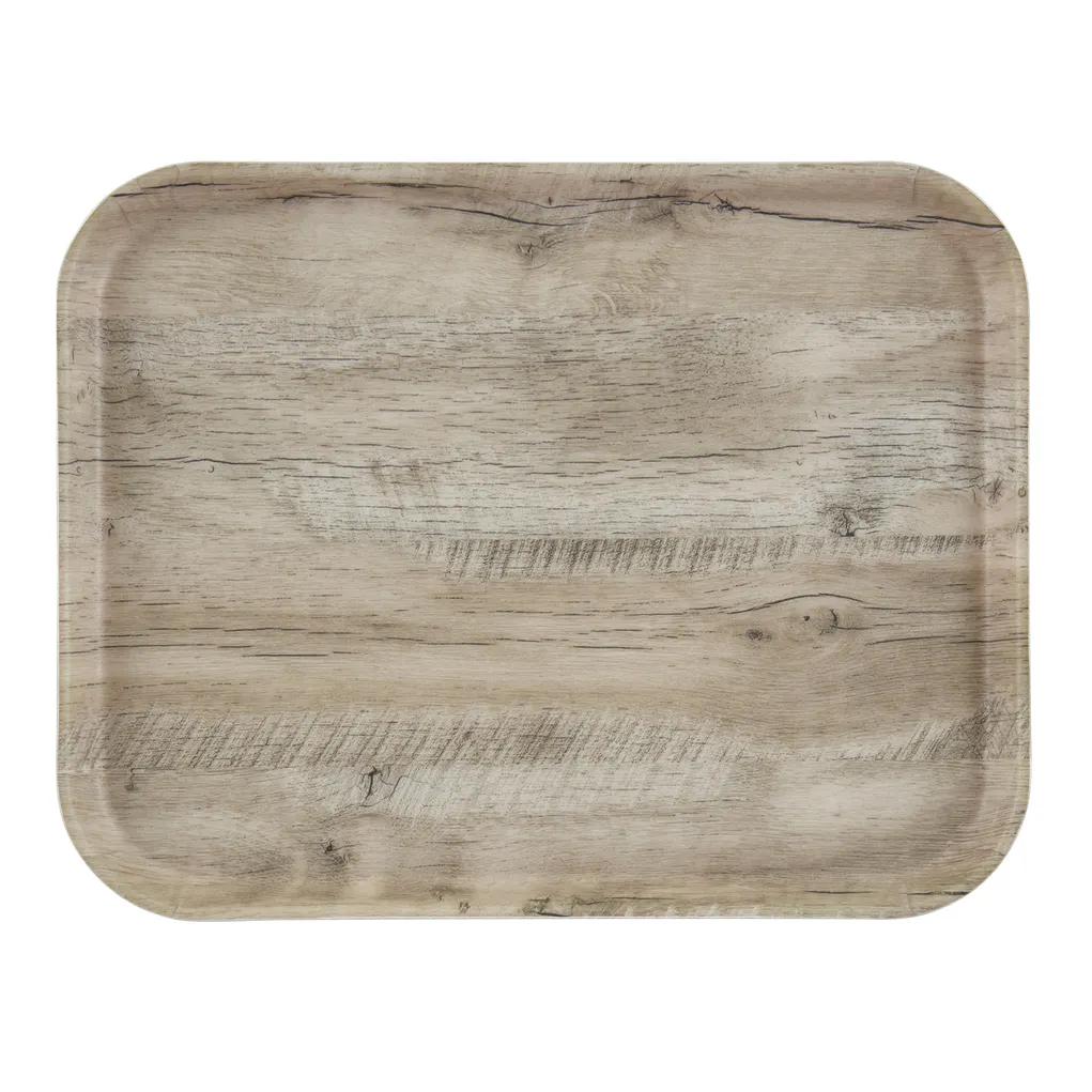 Cambro 1216DC820 Décor Camtray, 16" x 12" Fiberglass Tray, Olive Green, Textured, NSF