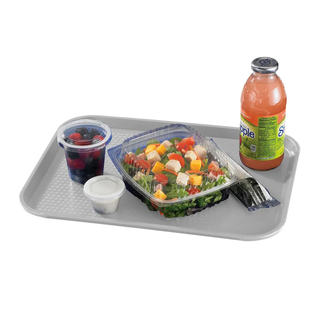 Cambro 1216FF107 Fast Food Tray - 11-7/8" x 16-1/8" Polypropylene, Gray, Dishwasher Safe, NSF