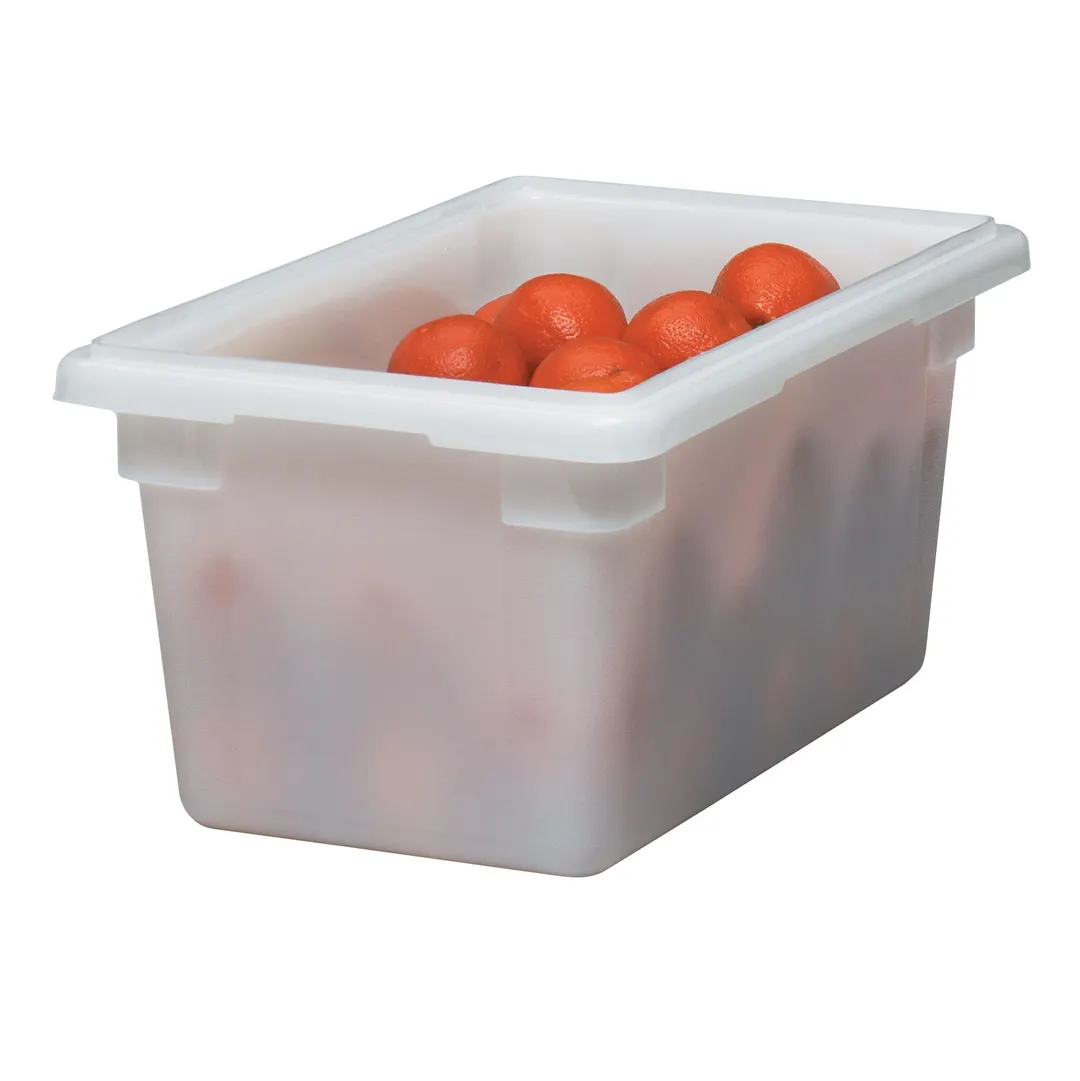 Cambro 12189P148 Food Storage Box, 12" x 18" x 9" (4.75 Gal) White Poly, NSF, Dishwasher Safe