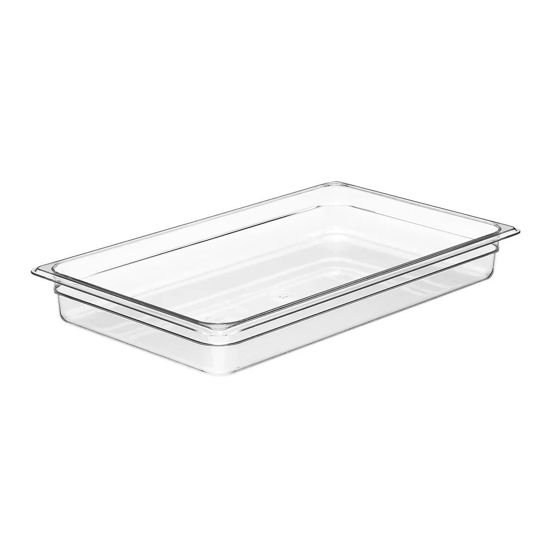 Cambro 12CW135 Full-Size 8.9‑Quart Polycarbonate Pan, 2½" Deep, Clear NSF‑Approved