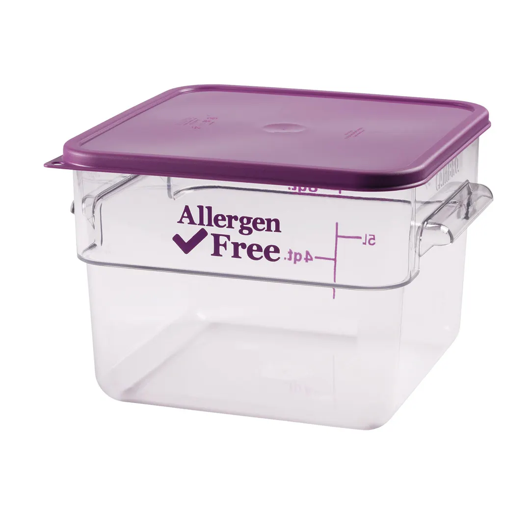 Cambro 12SFSCW441 Food Container – 12 Qt Square, 11.25"L x 12.25"W x 8.31"H, PC, NSF