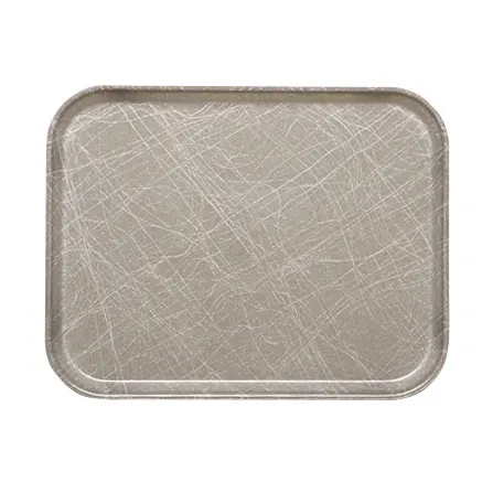 Cambro 1418215 Rectangular Tray, 14" x 18" Fiberglass, Abstract Gray, NSF, Dishwasher Safe