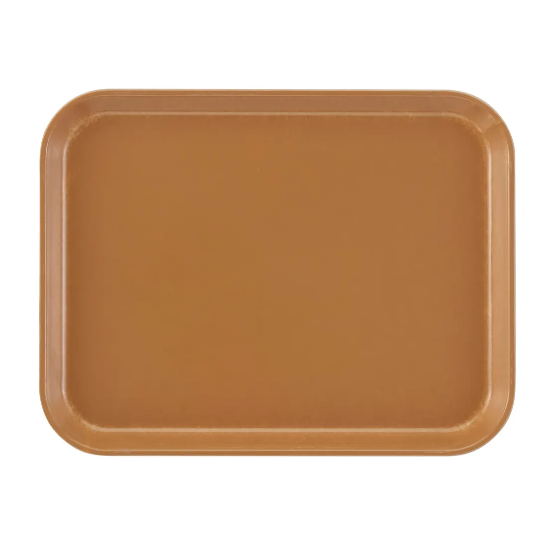 Cambro 1418514 Camtray Rectangular Tray, 14" x 18", Fiberglass, Earthen Gold, NSF, Dishwasher Safe