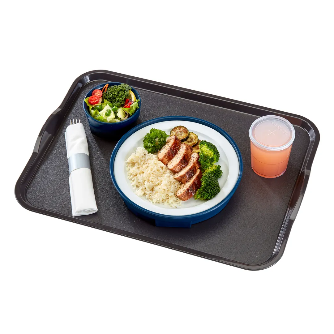 Cambro 1418CWNSH110 - 14" x 18" Black Tray, Handles, Non‑Skid, NSF, Dishwasher Safe, USA