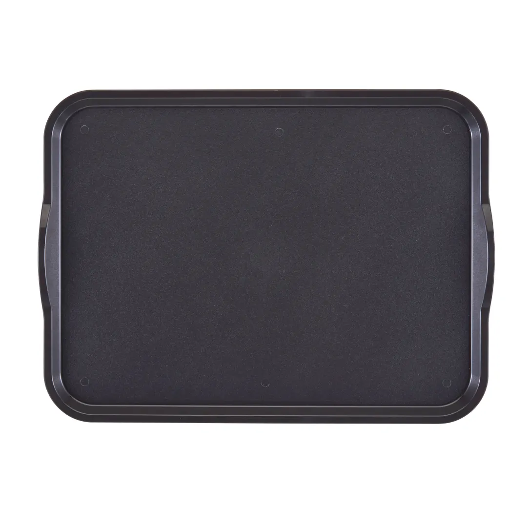 Cambro 1418CWNSH485 Rectangular Tray, 14" x 18", Gray Plastic, Smoked Metal Finish