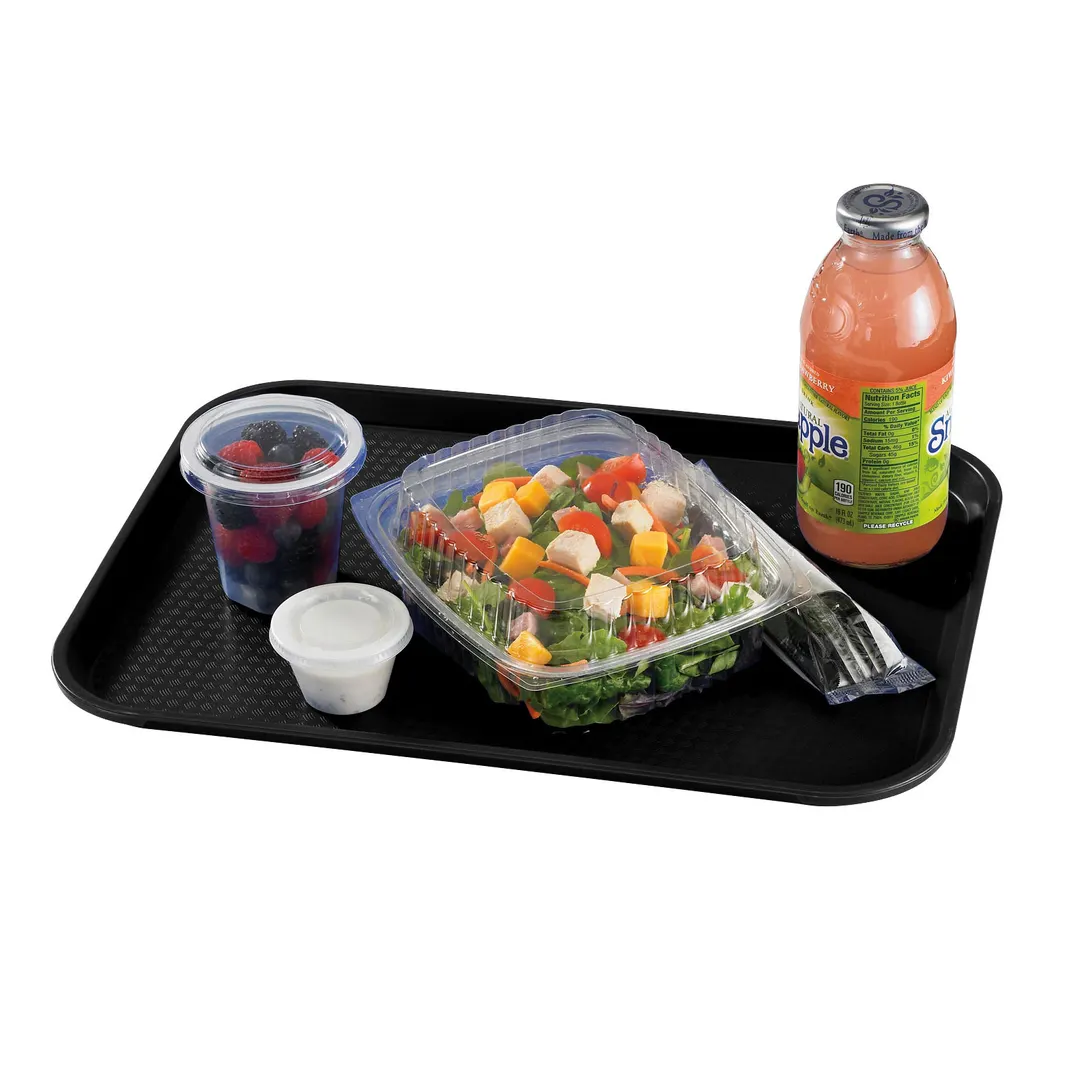 Cambro 1418FF110 Fast Food Tray - 13-13/16" x 17-3/4" Black PP, NSF, Dishwasher Safe, Made in USA