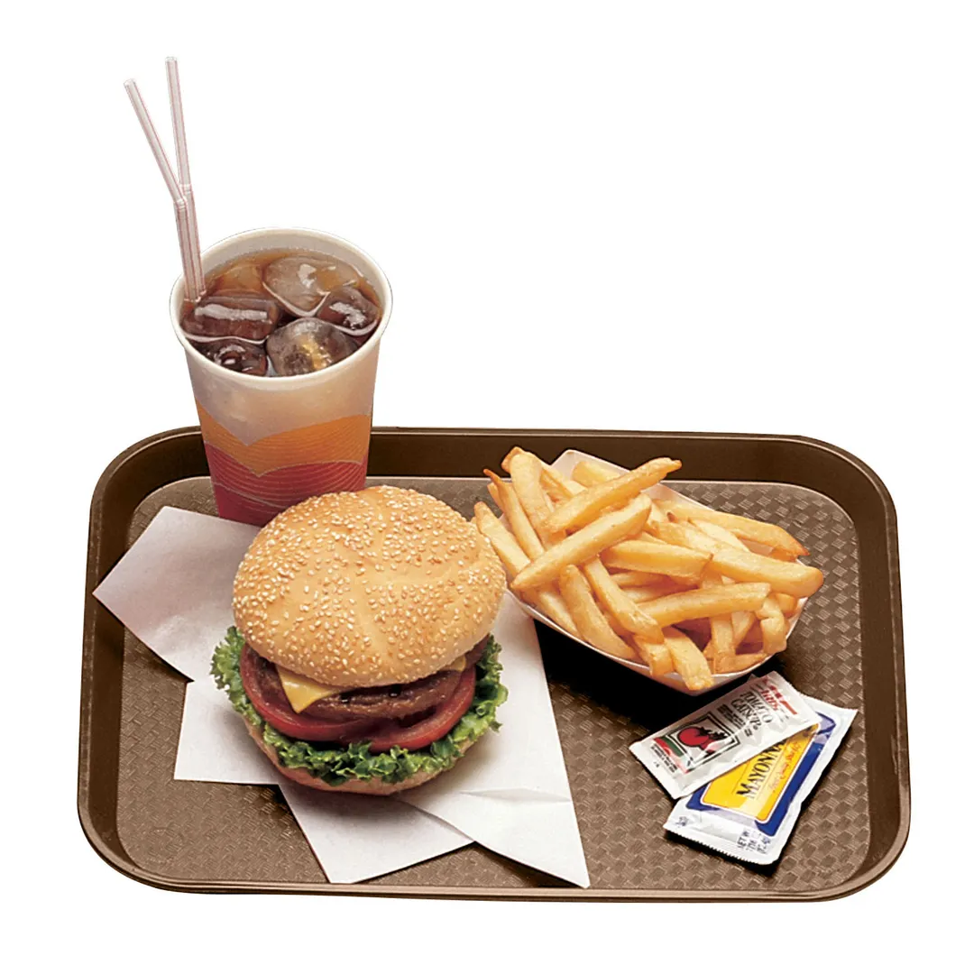 Cambro 1418FF167 Fast Food Tray - 13-13/16" x 17-3/4" Brown Polypropylene, NSF, Dishwasher Safe