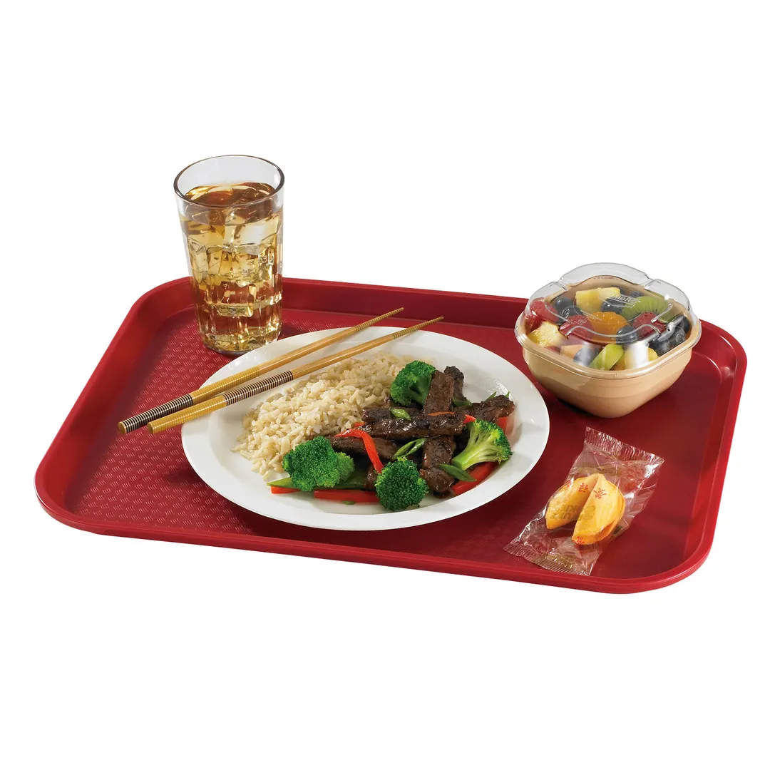 Cambro 1418FF416 Fast Food Tray – 13-13/16" x 17-3/4" Red Polypropylene, NSF, Made in USA