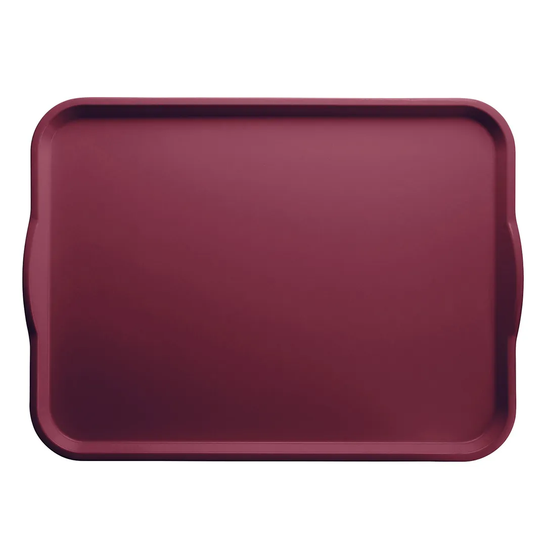 Cambro 1418H522 Camtray Tray, Rectangular 14" x 18", Burgundy Fiberglass, NSF, Made in USA