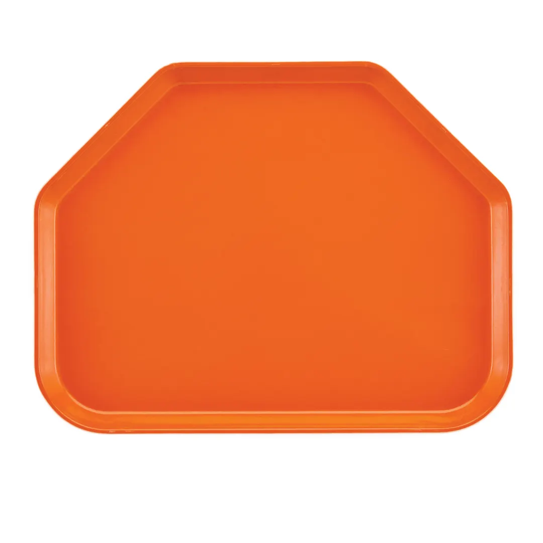 Cambro 1418TR222 Trapezoid Tray, 14" x 18", Fiberglass, Orange, NSF, Dishwasher Safe, USA