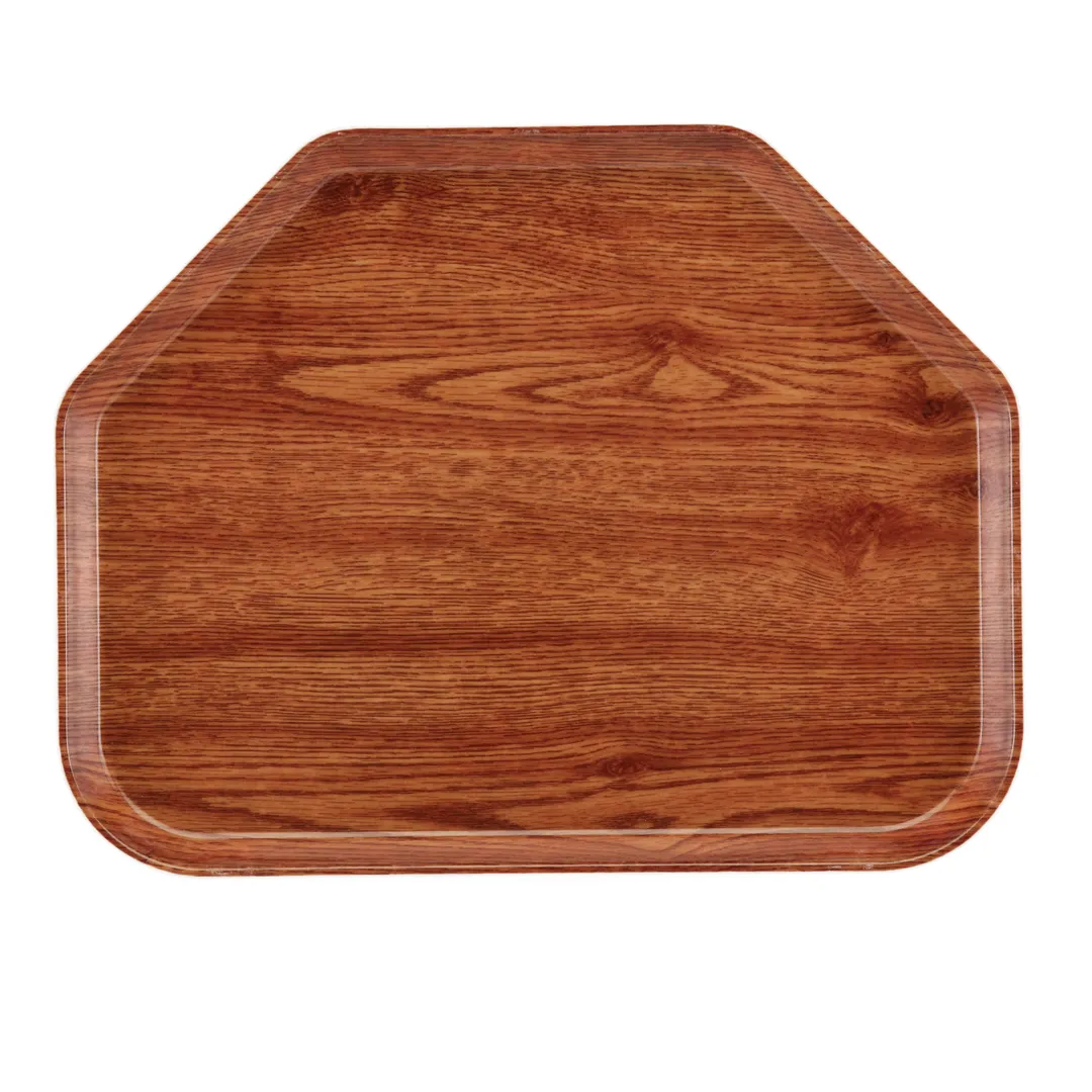 Cambro 1418TR304 Trapezoid Tray, 14" x 18", Fiberglass, Wood Color, NSF, Dishwasher Safe