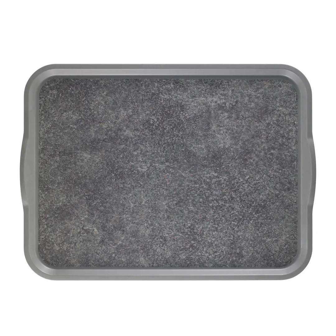 Cambro 1418VCH381 Rectangular Tray, 14" X 18" Gray With Titan, Fiberglass, Handles, Dishwasher Safe