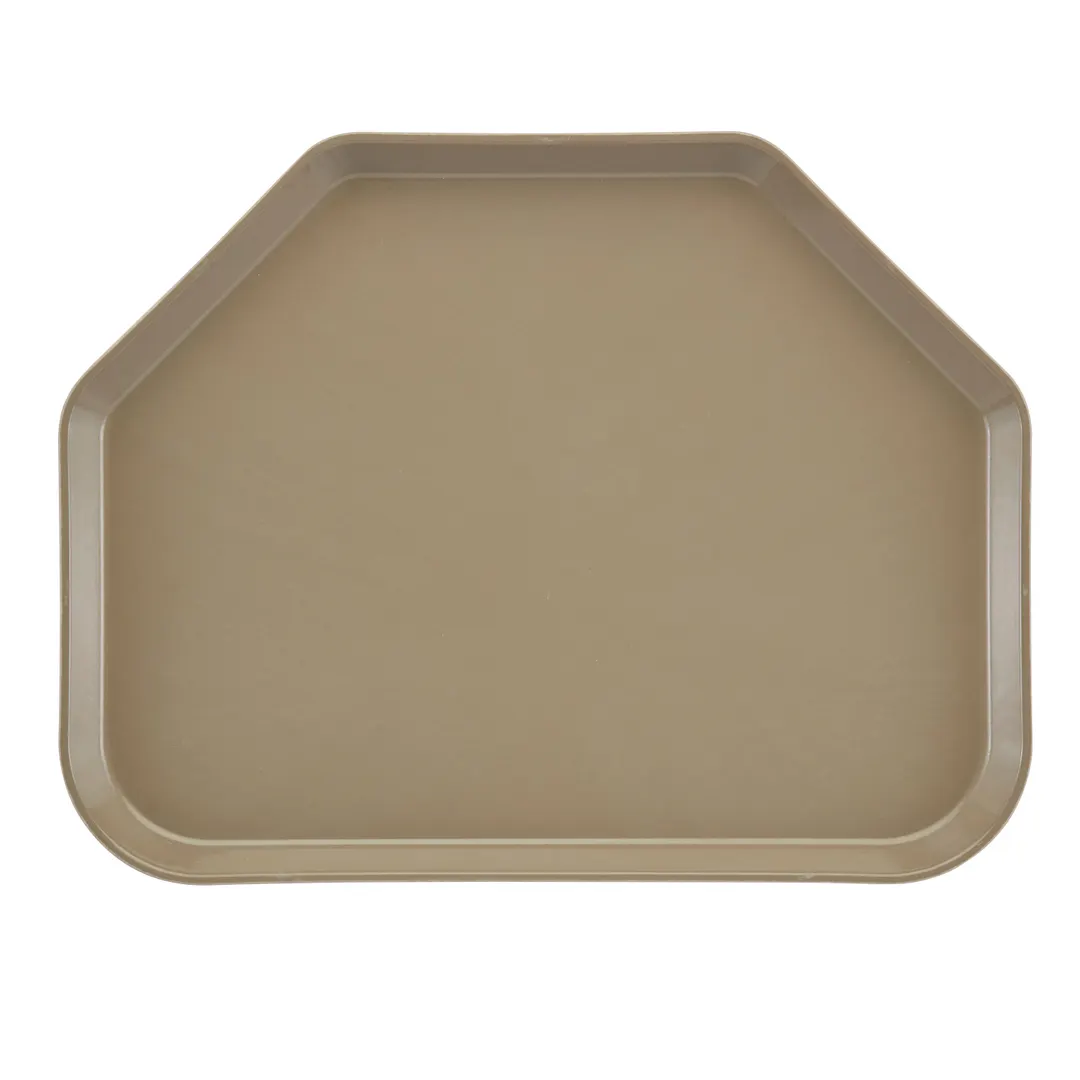 Cambro 1422TR104 Trapezoid Tray, 14" x 22", Fiberglass, Desert Tan, NSF, Dishwasher Safe