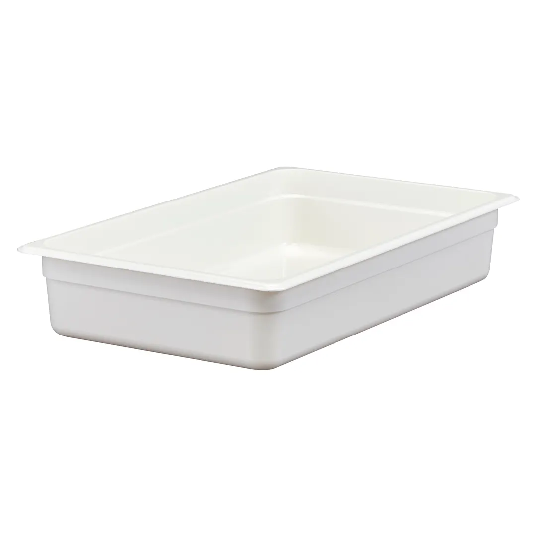 Cambro 14CW148 Full‑Size 13.7‑Quart 4" Deep Polycarbonate Food Pan, White, NSF‑Approved