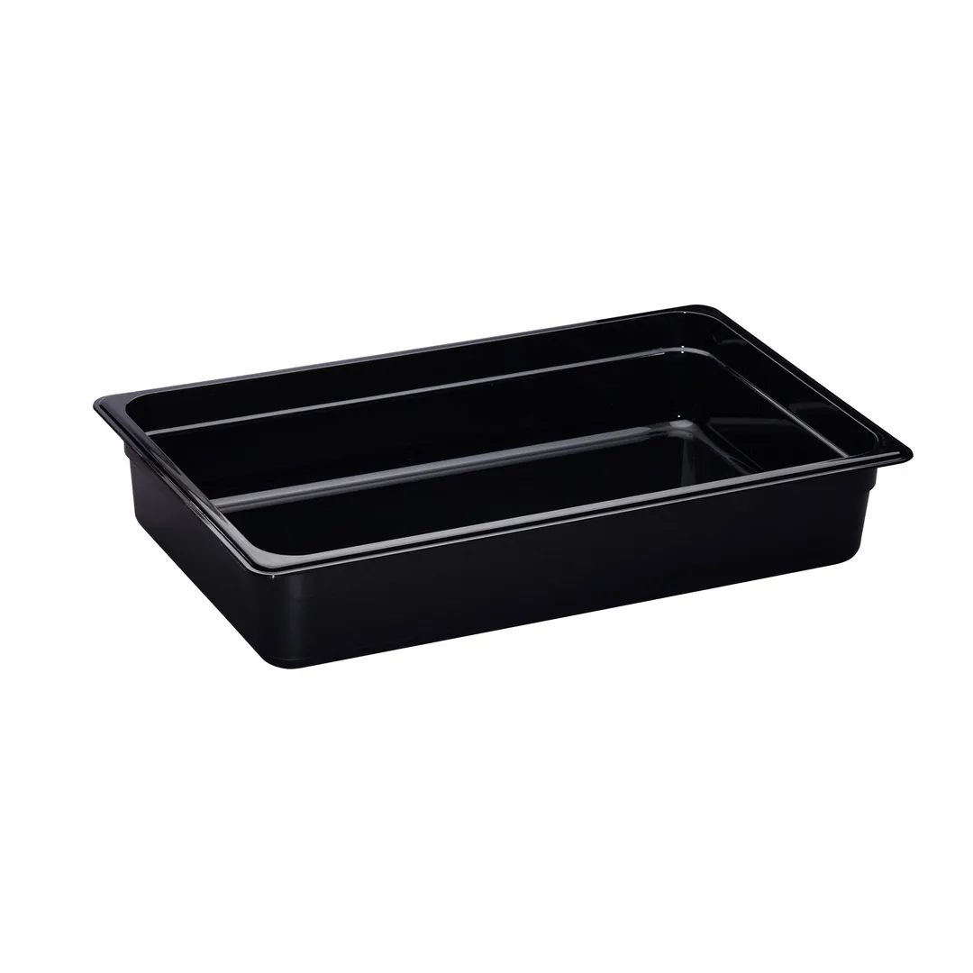 Cambro 14HP110 H‑Pan 4" Black Hi‑Temp Plastic Food Pan, NSF, Non‑Stick, -40°F to 375°F, US Made