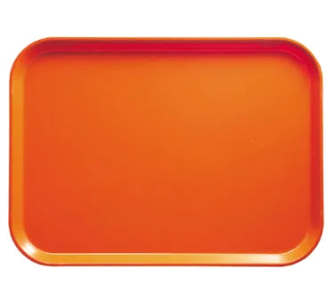 Cambro 1520220 Rectangular Fiberglass Tray, 15" x 20-1/4", Citrus Orange, Dishwasher Safe, NSF