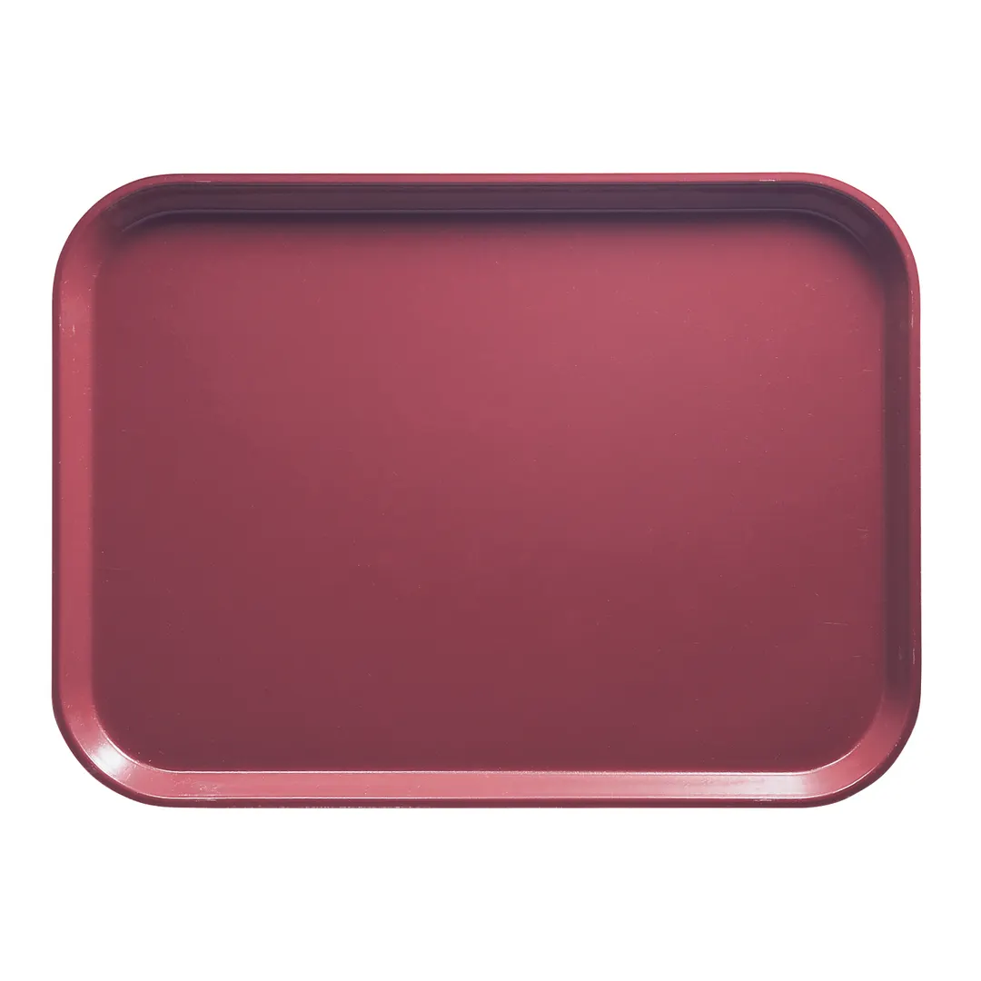 Cambro 1520410 Rectangular 15" x 20-1/4" Fiberglass Tray, Raspberry Cream, Dishwasher Safe