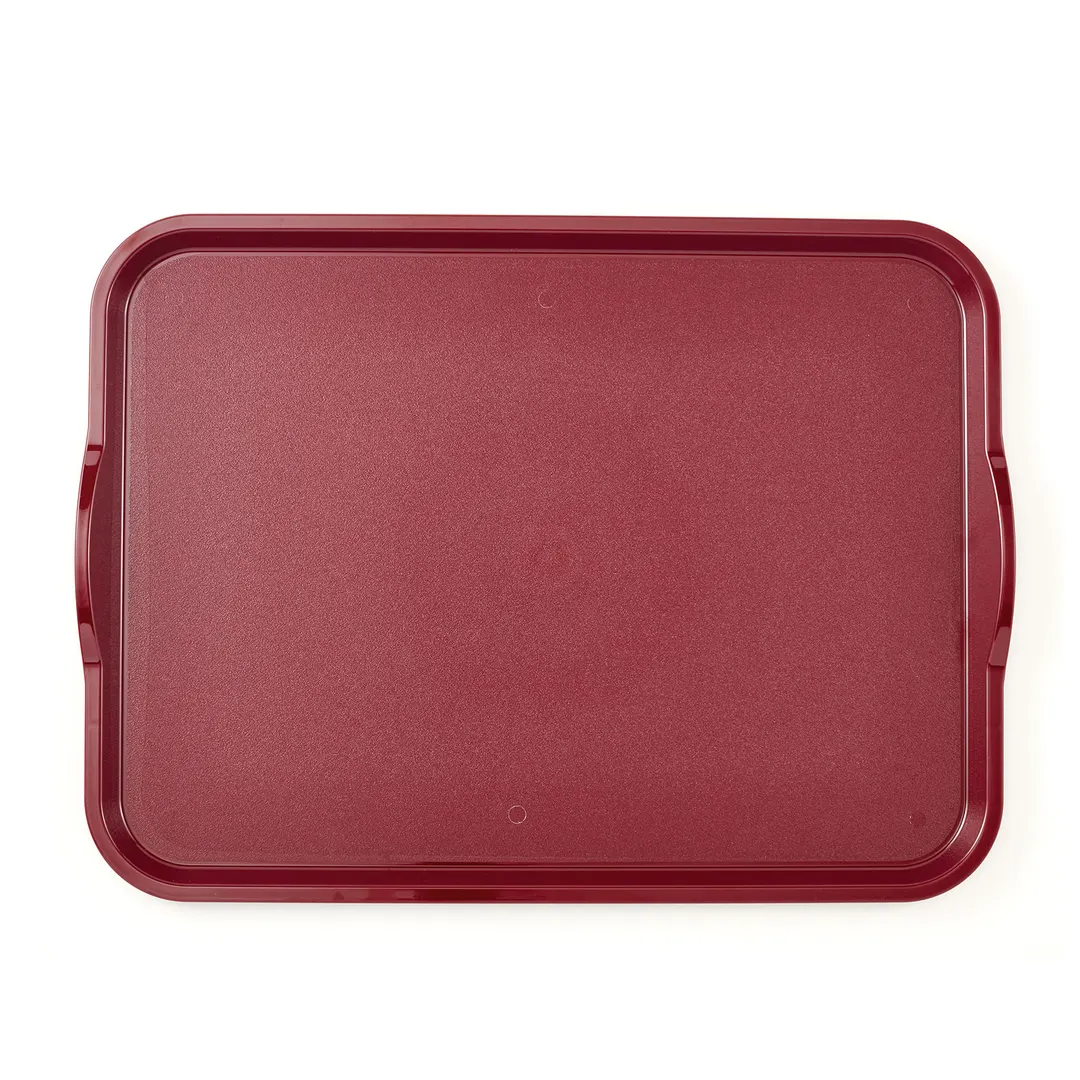 Camwear Cambro 1520CWNSH488 Tray, 15" x 20", Dark Cranberry PC, Non‑Skid Lugs, NSF, Dishwasher Safe