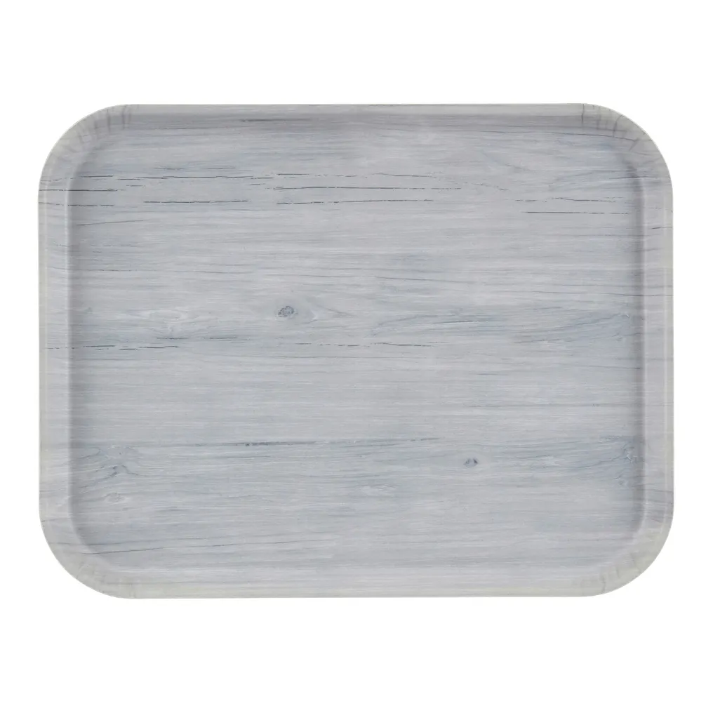 Cambro 1520DC810 Camtray Rectangular Tray, 20" x 15", Stonewash Gray Fiberglass, Dishwasher Safe