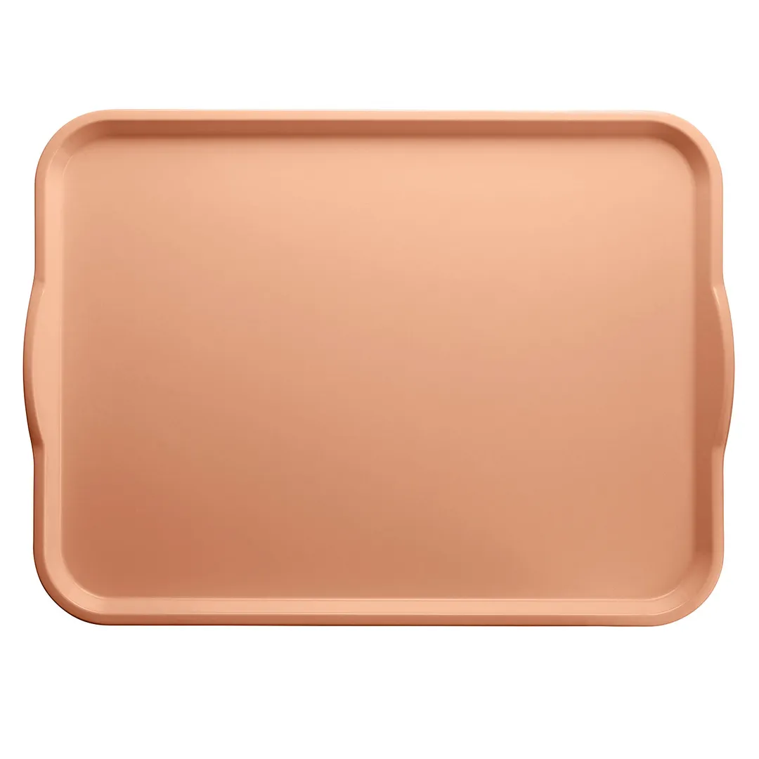 Cambro 1520H117 Camtray Rectangular Tray, 15" x 20", Fiberglass, Dark Peach, NSF