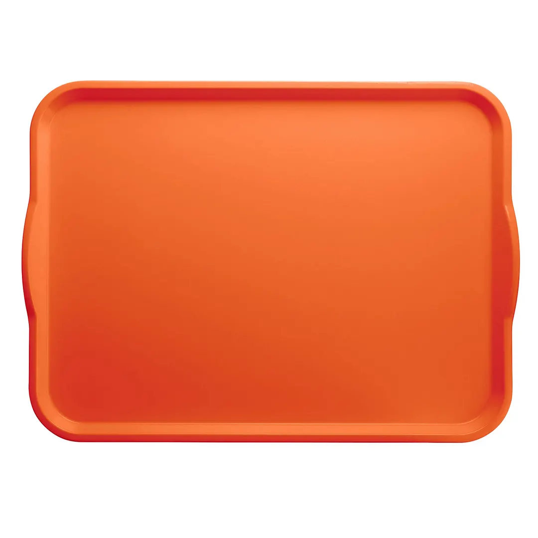 Cambro 1520H220 Camtray Tray, 15" x 20", Fiberglass, Citrus Orange, Handles, NSF‑Approved