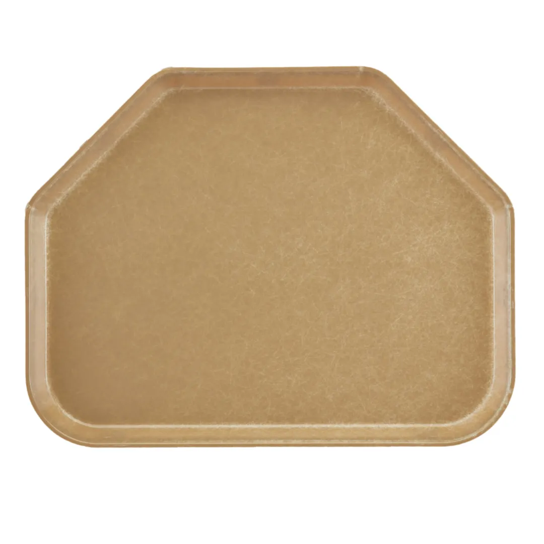 Cambro 1520TR514 Trapezoid Cafeteria Tray, 14-9/16" x 19-1/2" Fiberglass, Gold, NSF, Dishwasher‑Safe