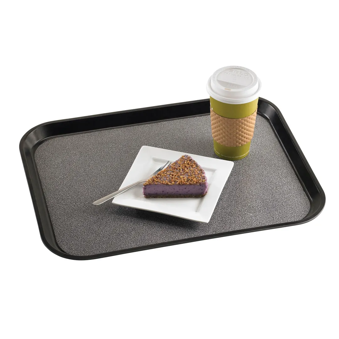 Cambro 1520VC382 Rectangular Tray, 15" x 20", Black Fiberglass, NSF EcoSafe, Non‑Skid