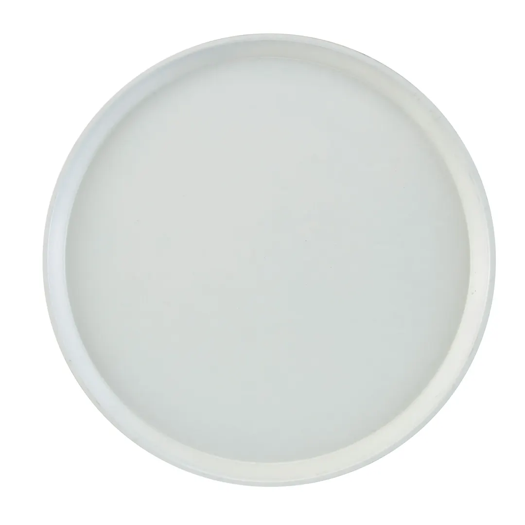 Cambro 1550148 - Round 16" Fiberglass Tray, White, Low‑Profile, NSF Certified, Dishwasher Safe