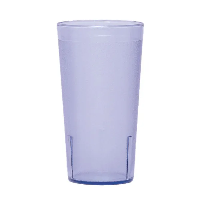 Cambro 1600P401 Colorware Tumbler, 16.4 oz Blue SAN, 3-1/8" Top, Textured, Sani-Rim Lip - 72/Case