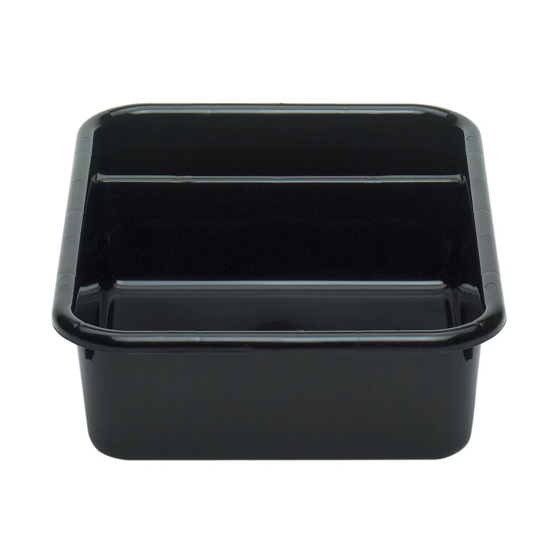 Cambro 1621CBP110 Cambox® 2-Compartment Bus Box, 15-5/8"L x 20-1/2"W x 4-7/8"H, Hi-Gloss Plastic, Black