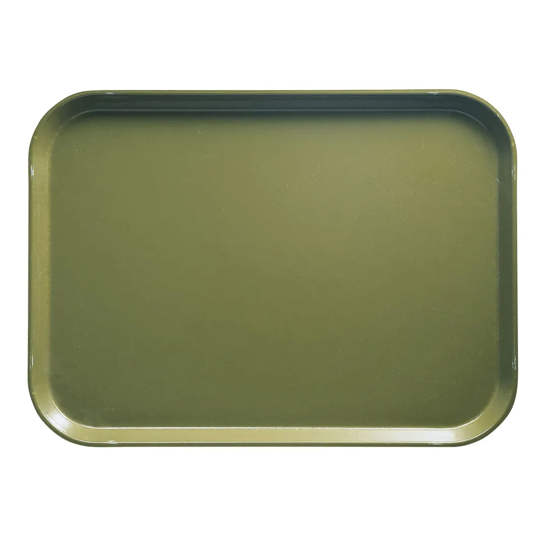 Cambro 1622428 Camtray Rectangular Tray, 16" x 22", Fiberglass, Olive Green, NSF, Dishwasher Safe