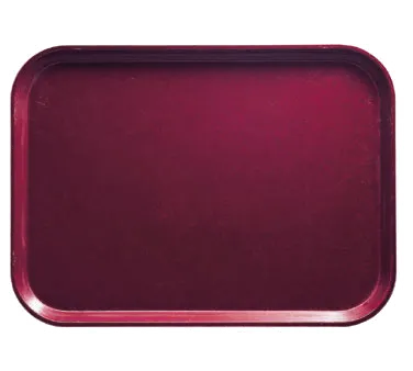 Cambro 1622522 Camtray Rectangular Tray – 16" x 22", Fiberglass, Burgundy Wine, NSF, Dishwasher Safe
