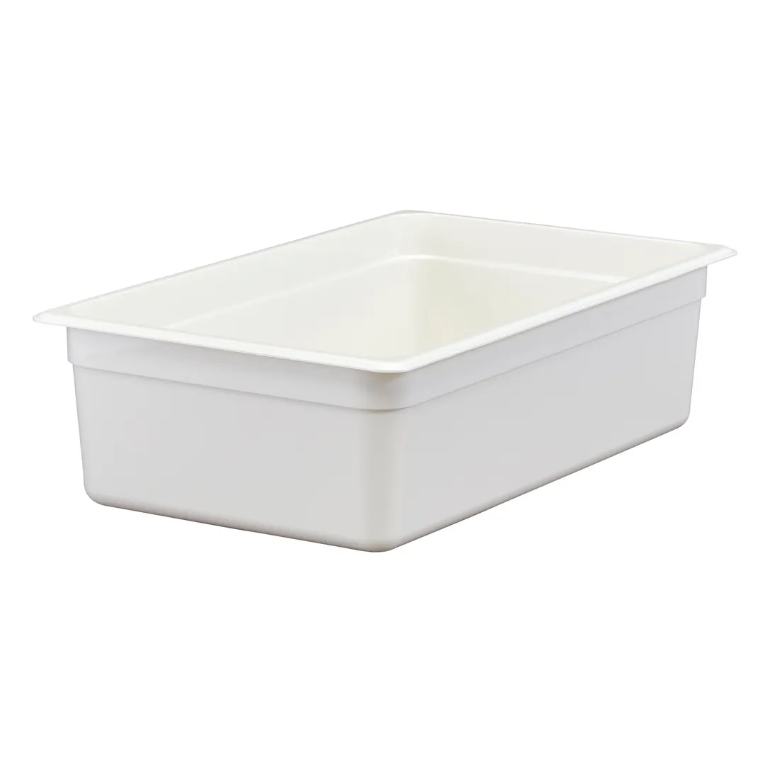 Cambro 16CW148 Full-Size 20.6‑Quart 6" Deep Polycarbonate Food Pan, White, NSF