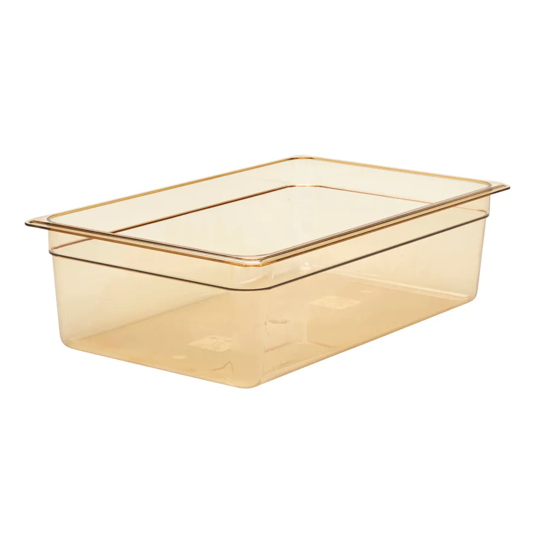 Cambro 16HP150 H‑Pan Full‑Size 6" Amber Plastic Food Pan, -40°F to 375°F Non‑Stick, NSF