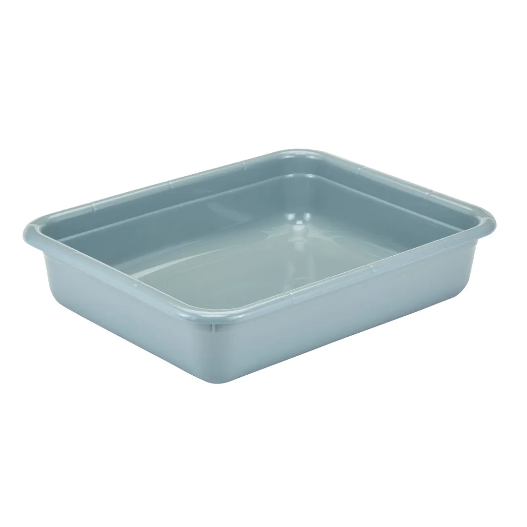 Cambro 1722CBP180 Cambox® 1-Compartment Bus Box, 16-7/8"L x 21-7/8"W x 4-3/4"H, Light Gray Hi-Gloss Plastic