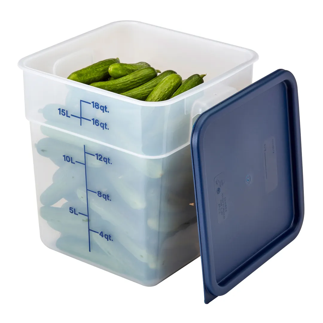 Cambro 18SFSPP190 18-qt Food Container, 11.25x12.25x12.63 in, Polypropylene, Dishwasher Safe, NSF