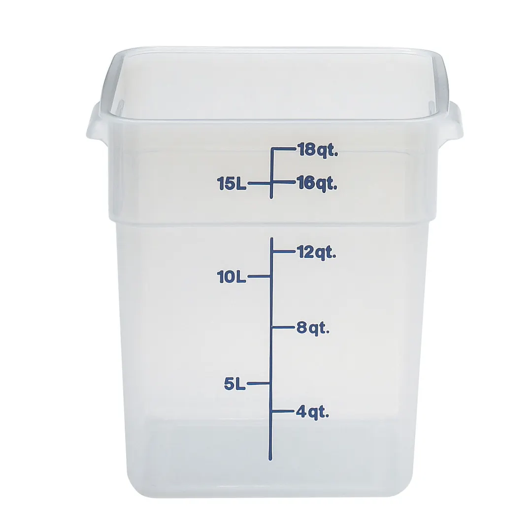 Cambro 18SFSPP190 18-qt Food Container, 11.25x12.25x12.63 in, Polypropylene, Dishwasher Safe, NSF