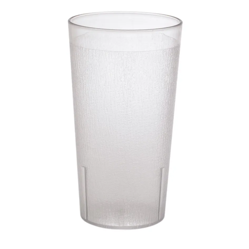 Cambro 2000P2152 22 Oz Clear Textured SAN Tumbler, 3‑3/8" Dia, Dishwasher Safe - 24/Case