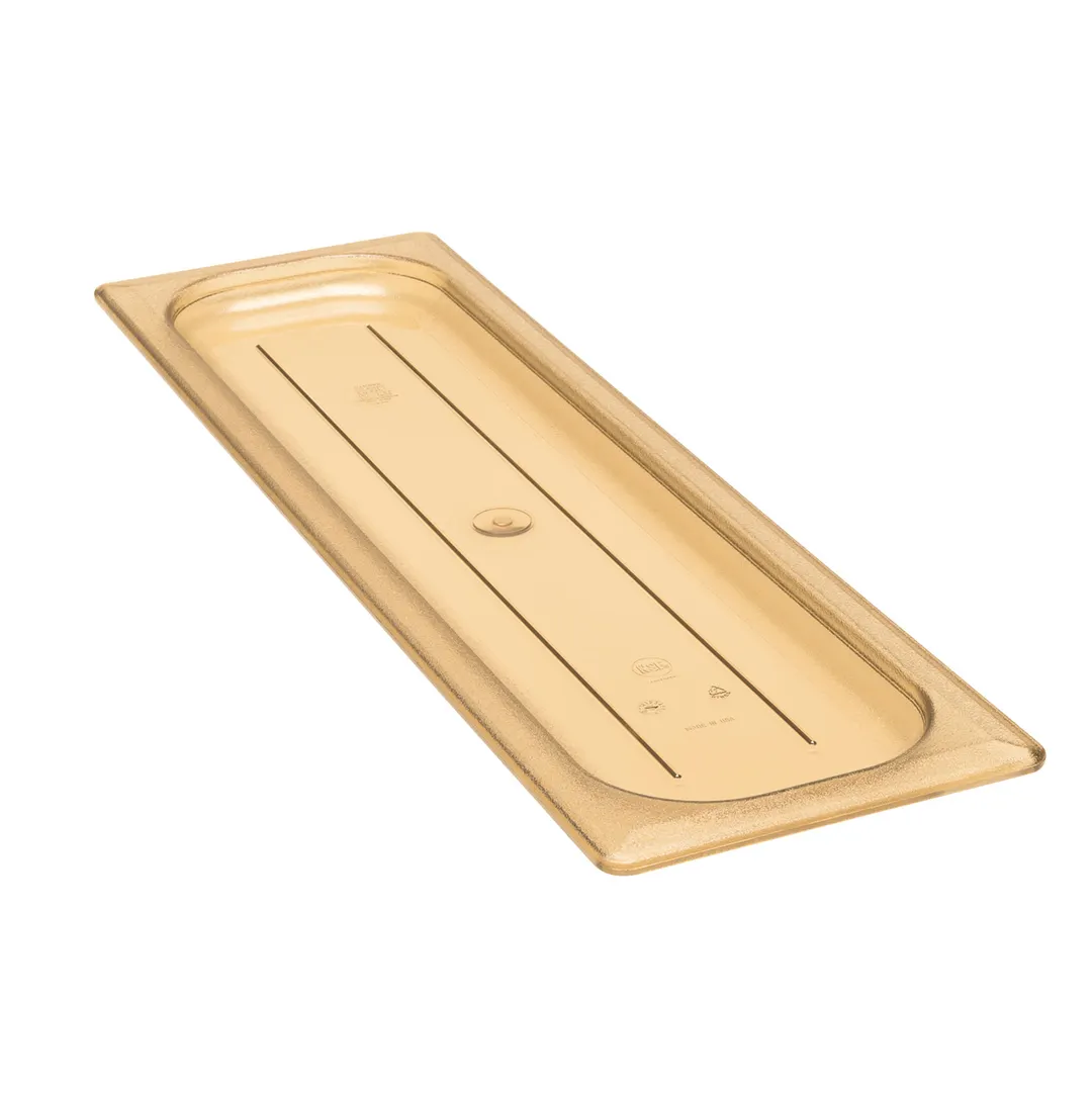 Cambro 20LPHPC150 1/2‑Size Pan Cover, Amber Non‑Stick Lid, Hi‑Heat -40°F–300°F, NSF, Made