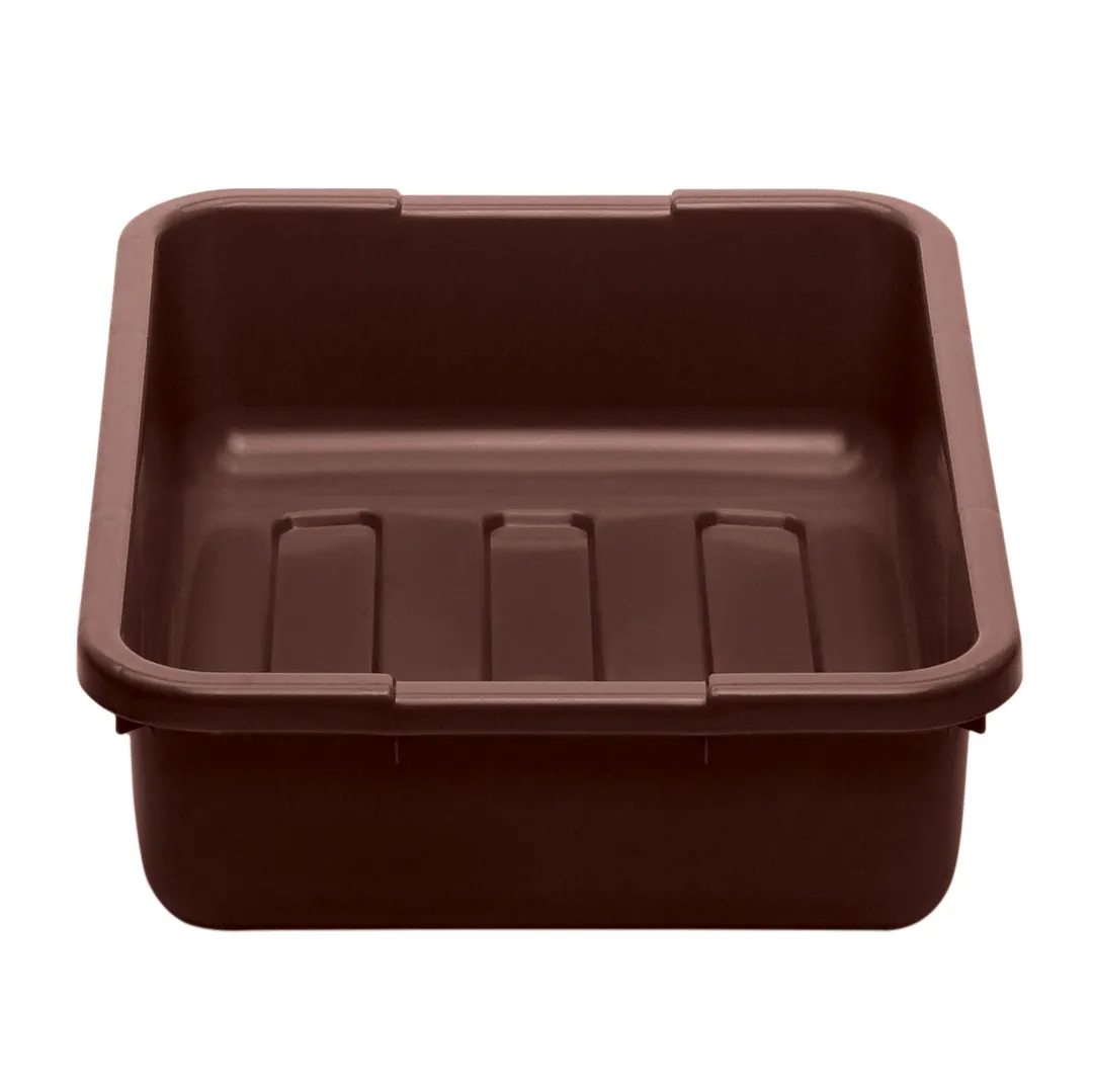 Cambro 21155CBP131 Cambox® Bus Box, 15-1/4"L x 20-1/4"W x 4-15/16"D, Dark Brown, Hi-Gloss Plastic, 1-Compartment