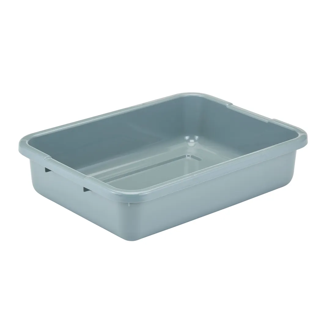 Cambro 21155CBP180 Cambox® Bus Box, 15-1/4"L x 20-1/4"W x 4-15/16"D, Light Gray, Hi-Gloss Plastic, 1-Compartment