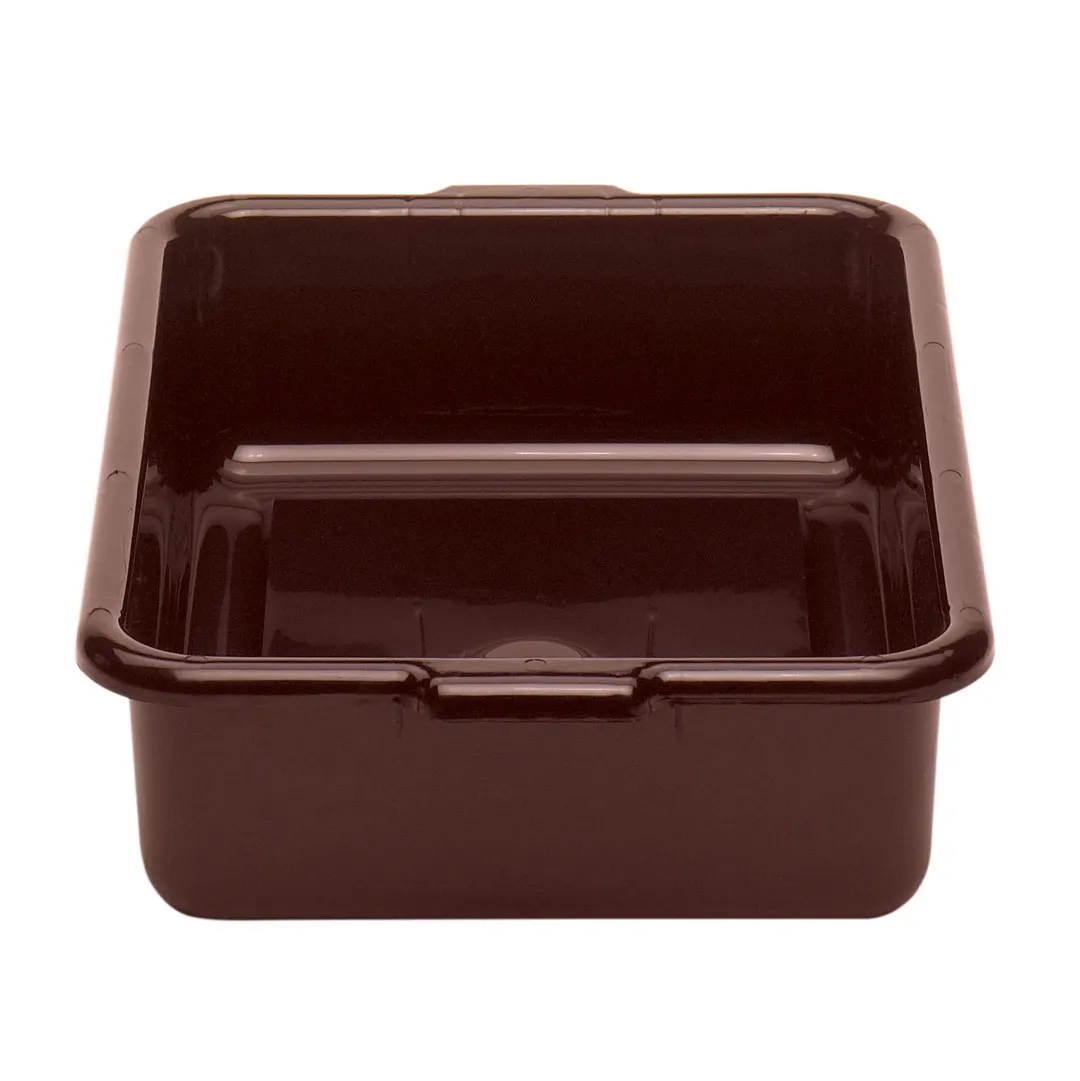 Cambro 21155CBR131 Cambox® Bus Box, 15-1/4"L x 20-1/4"W x 4-15/16"D, Dark Brown, Hi-Impact Plastic, NSF