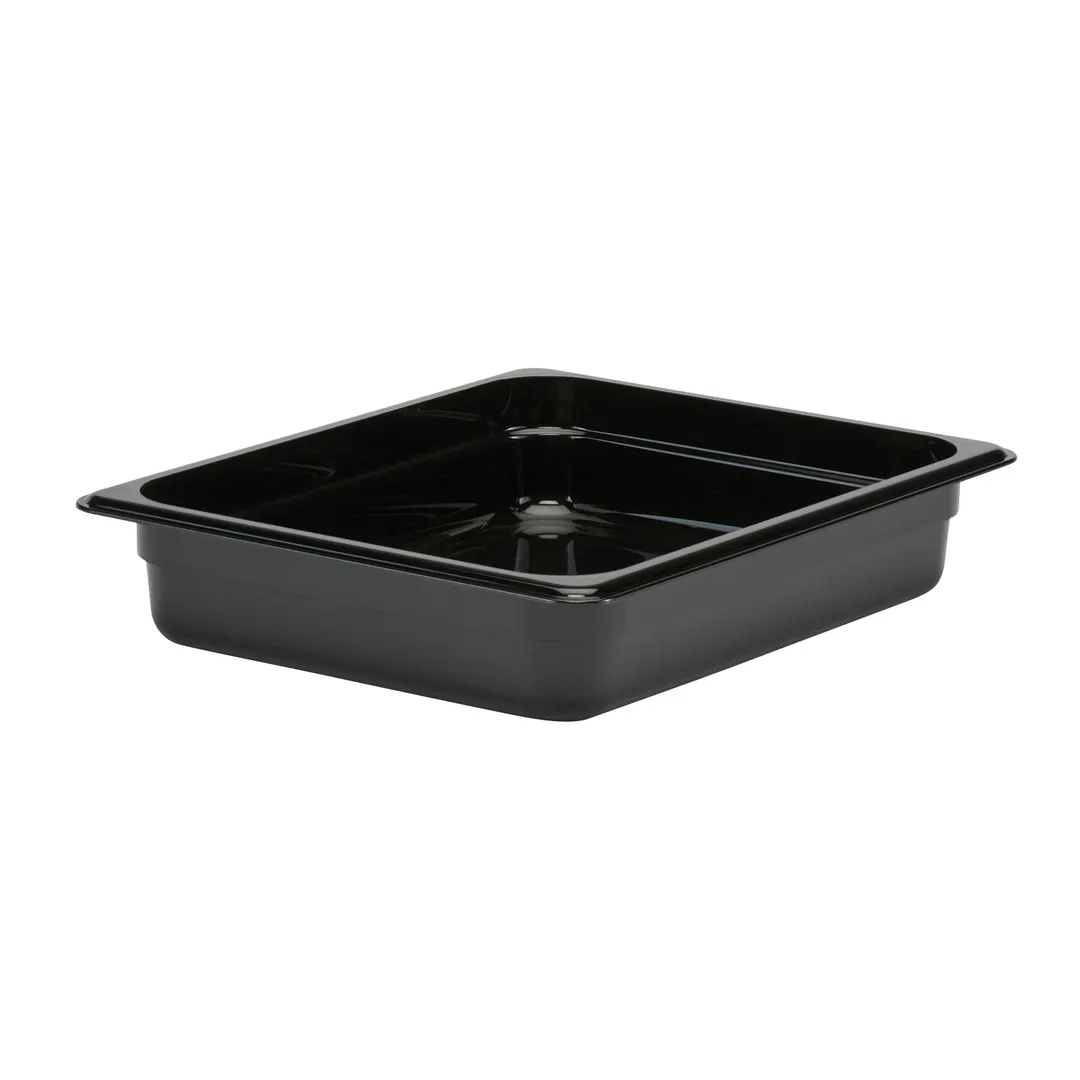 Cambro 22CW110 - Food Pan, 4.1 Qt, 2.5" Deep, 1/2 Size, Polycarbonate Black, NSF
