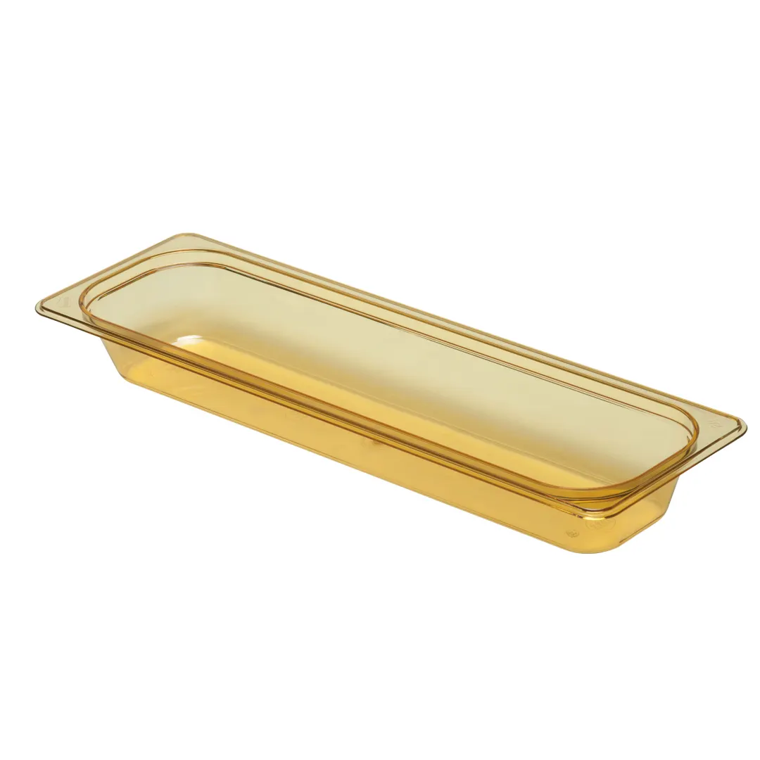 Cambro 22LPHP150 H‑Pan Heat Pan, 1/2‑Size Long, 2‑1/2″ Deep, Amber, Non‑Stick, -40°F to 300°F