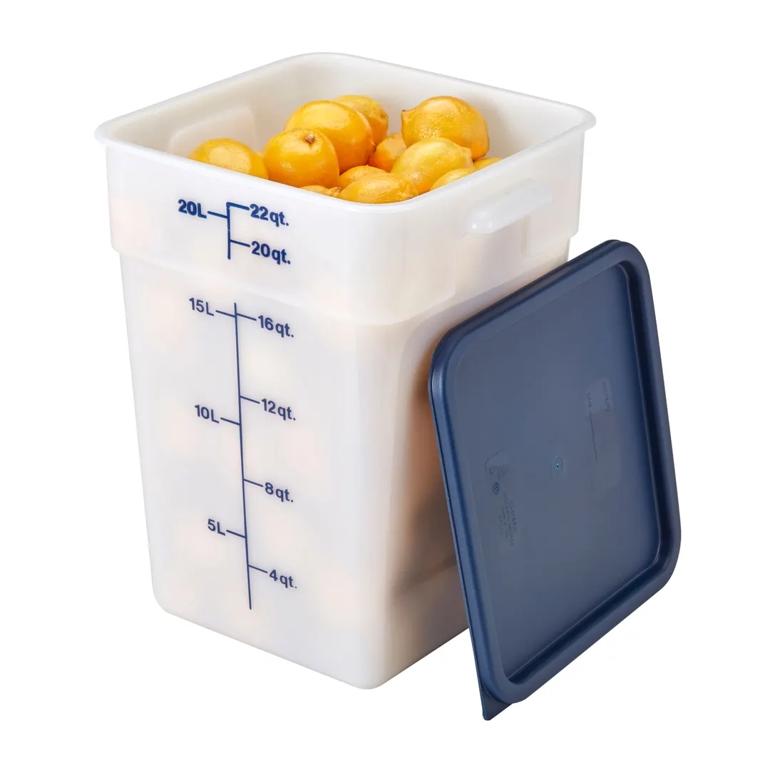 Cambro 22SFSP148 22‑Quart Container, 11‑1/4" L x 12‑1/4" W x 15‑3/4" H, White PE, NSF, No Lid