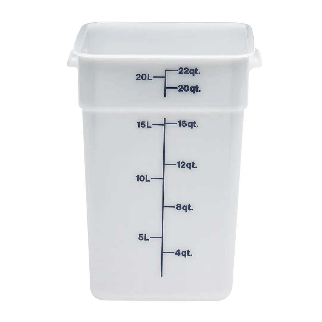 Cambro 22SFSP148 22‑Quart Container, 11‑1/4" L x 12‑1/4" W x 15‑3/4" H, White PE, NSF, No Lid