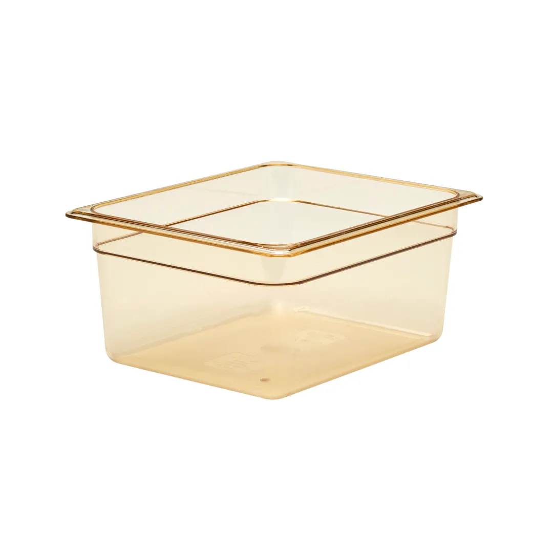 Cambro 26HP150 H-Pan 1/2 Size 6" Deep Amber Plastic, -40°F to 375°F, NSF